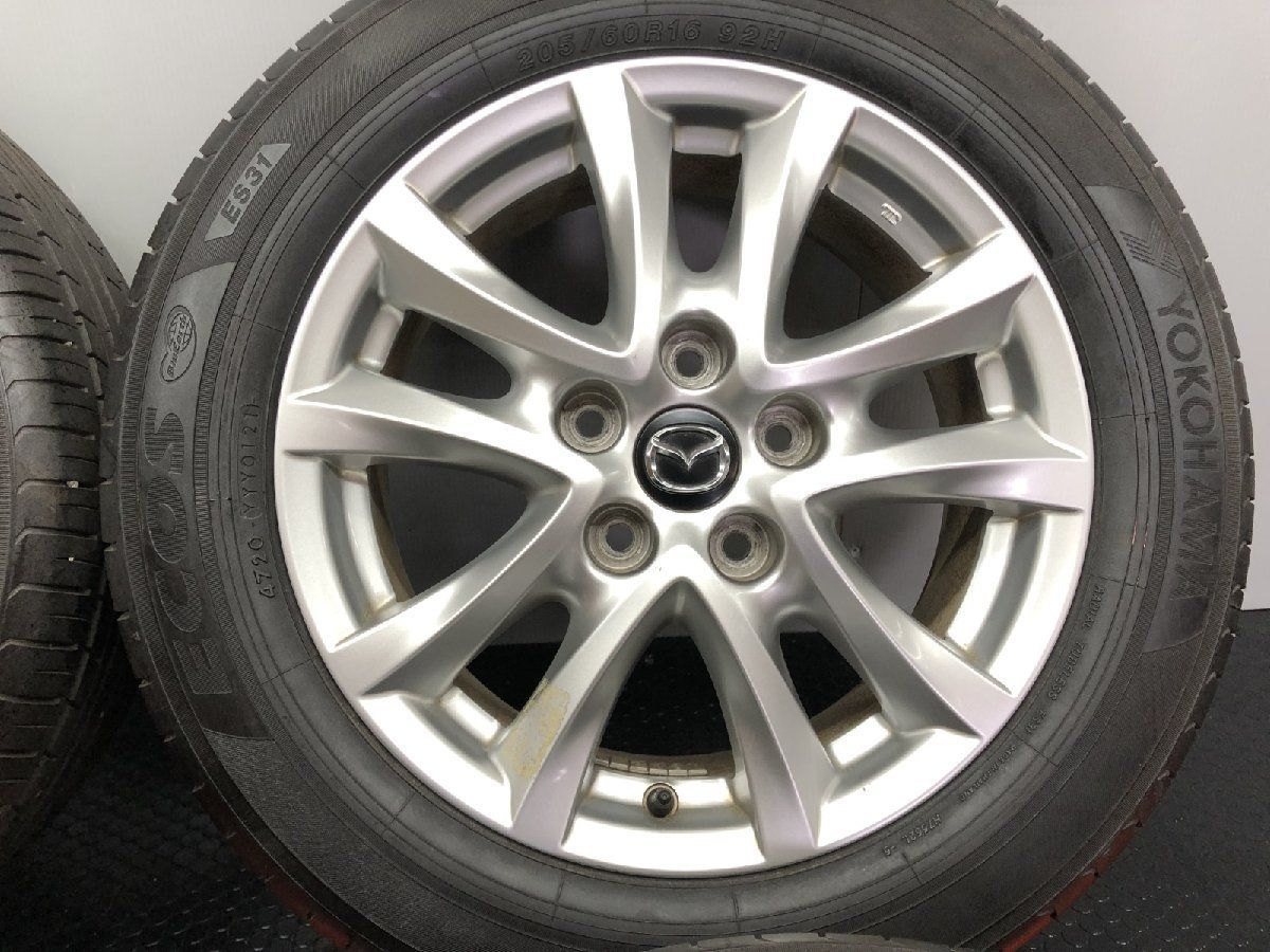  ECOS ES 31 205 60 R 16 夏タイヤ MAZDA マツダ アクセラ ホイール 16インチ 6 3 50 21年製 バリ溝 STG 080 16インチ タイヤ ホイールセット