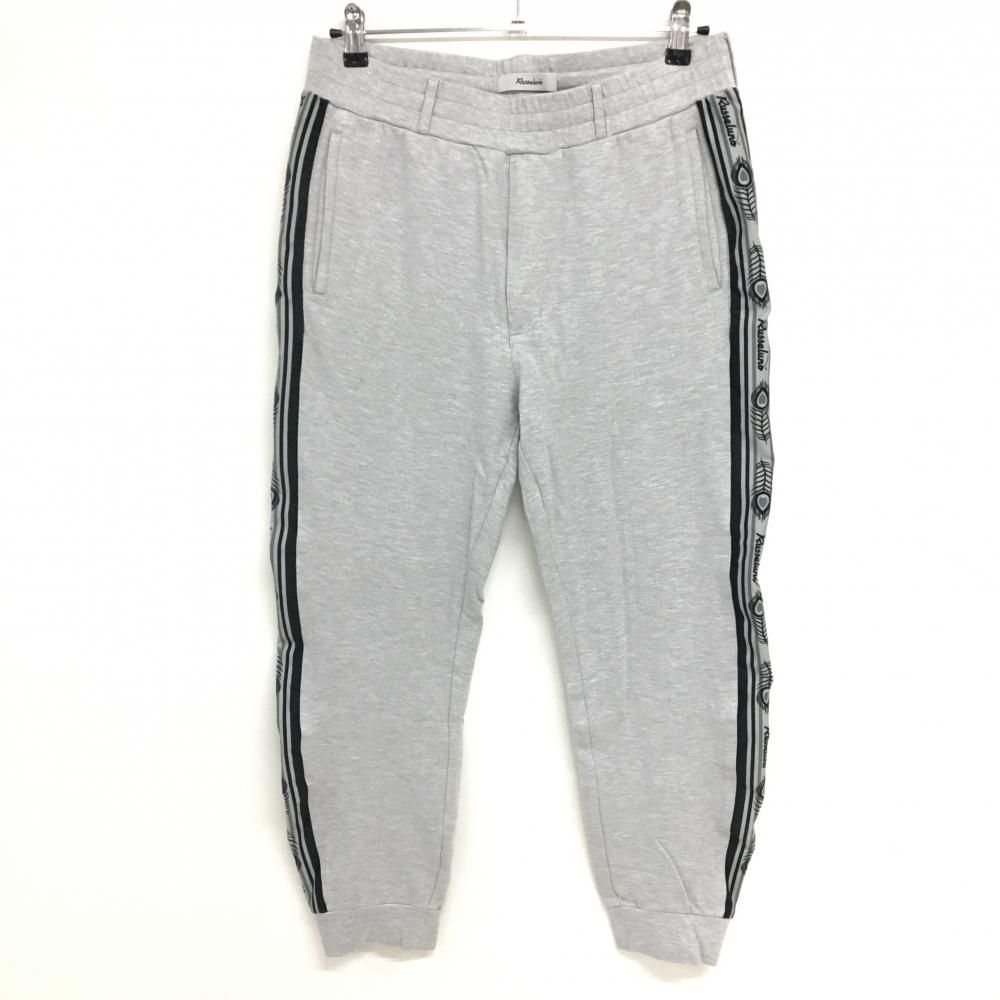 超 ラッセルノ ジョガーパンツ 杢グレー サイドライン スウェット調 ウエストゴム メンズ 5 L ゴルフウェア RUSSELUNO ドライバー ポロシャツ