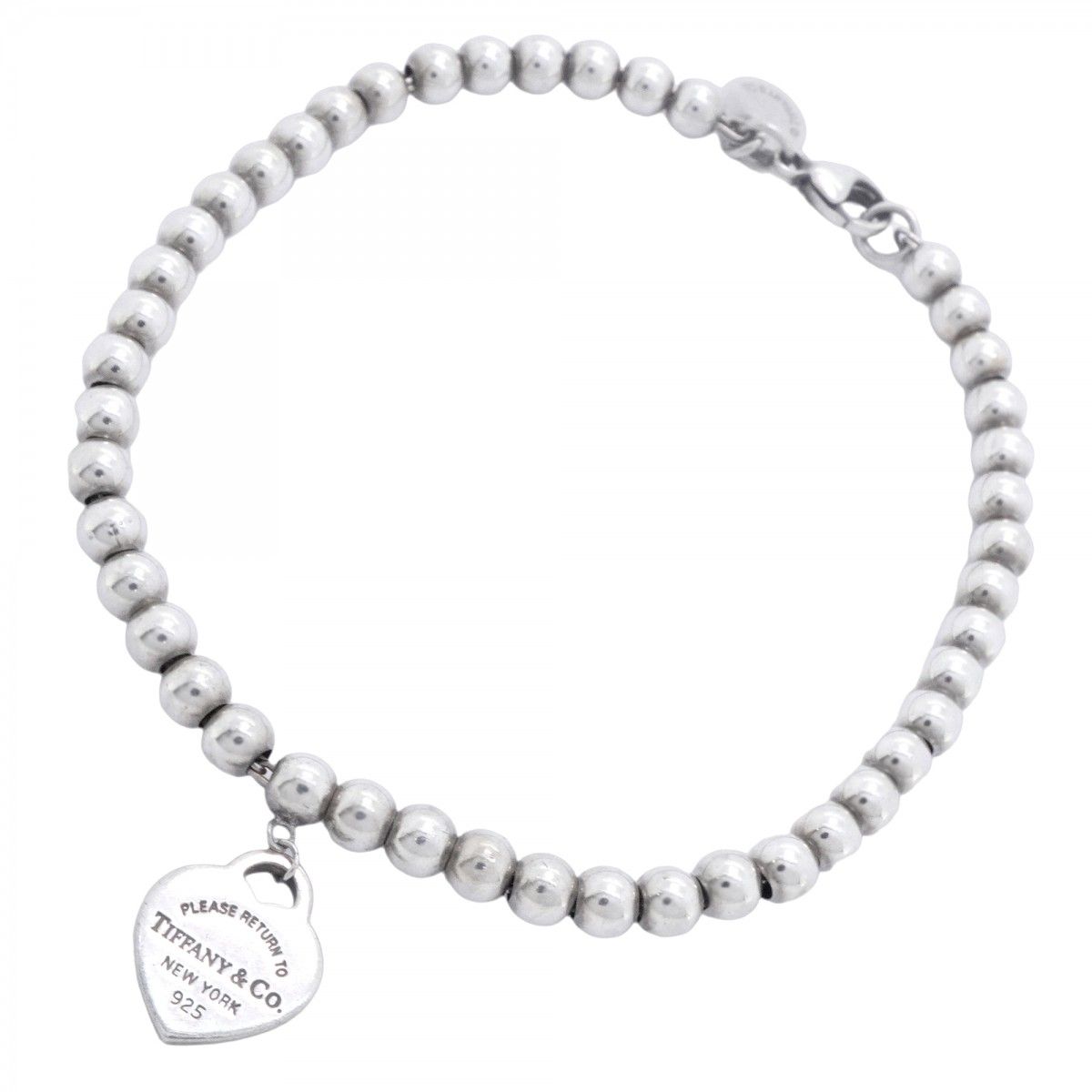 美品 Tiffany ボール チェーン リターントゥ ハート ブレスレット 希少 リターントゥ ハートタグ ブレスレット/ ティファニー アクセサリー