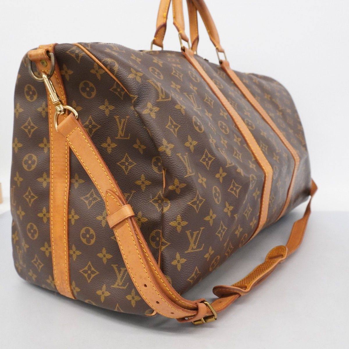 5oe6326】ルイヴィトン ボストンバッグ モノグラム キーポルバンド