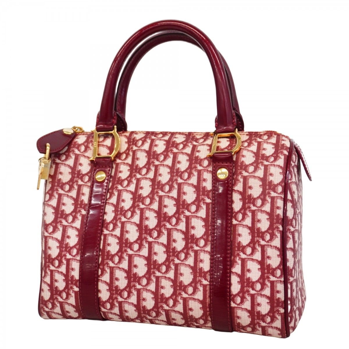 5of6356】クリスチャンディオール ハンドバッグ トロッター PVC レッド