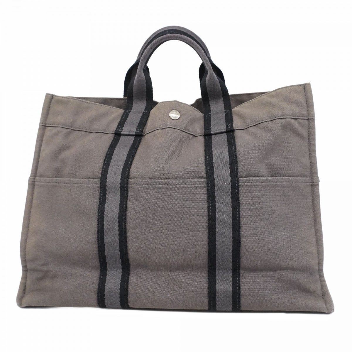 5of6370】エルメス トートバッグ フールトゥMM キャンバス グレー