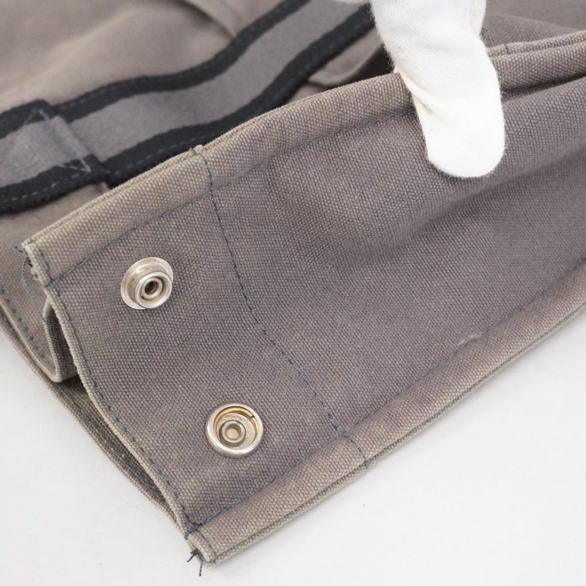 5of6370】エルメス トートバッグ フールトゥMM キャンバス グレー