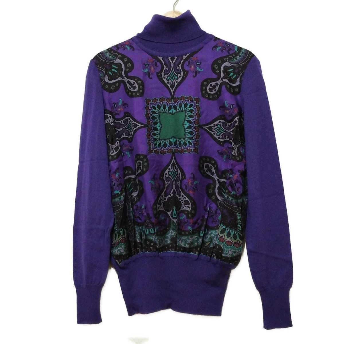 ETRO(エトロ) 長袖セーター サイズ48 XL レディース美品 - パープル×黒