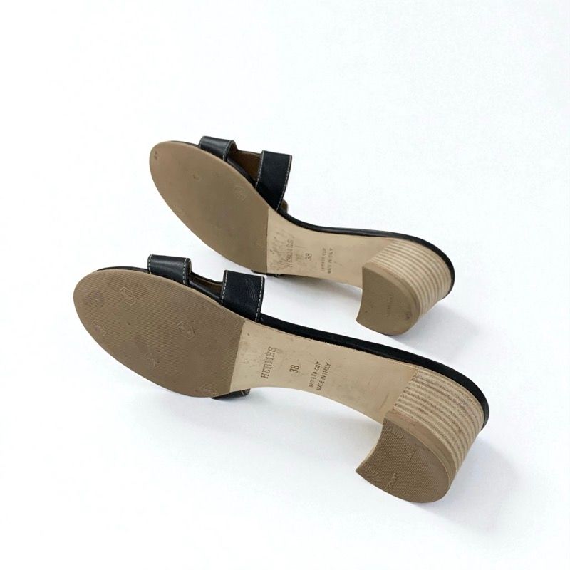 エルメス HERMES オアジス サンダル 靴 シューズ ブラック 黒 - メルカリ