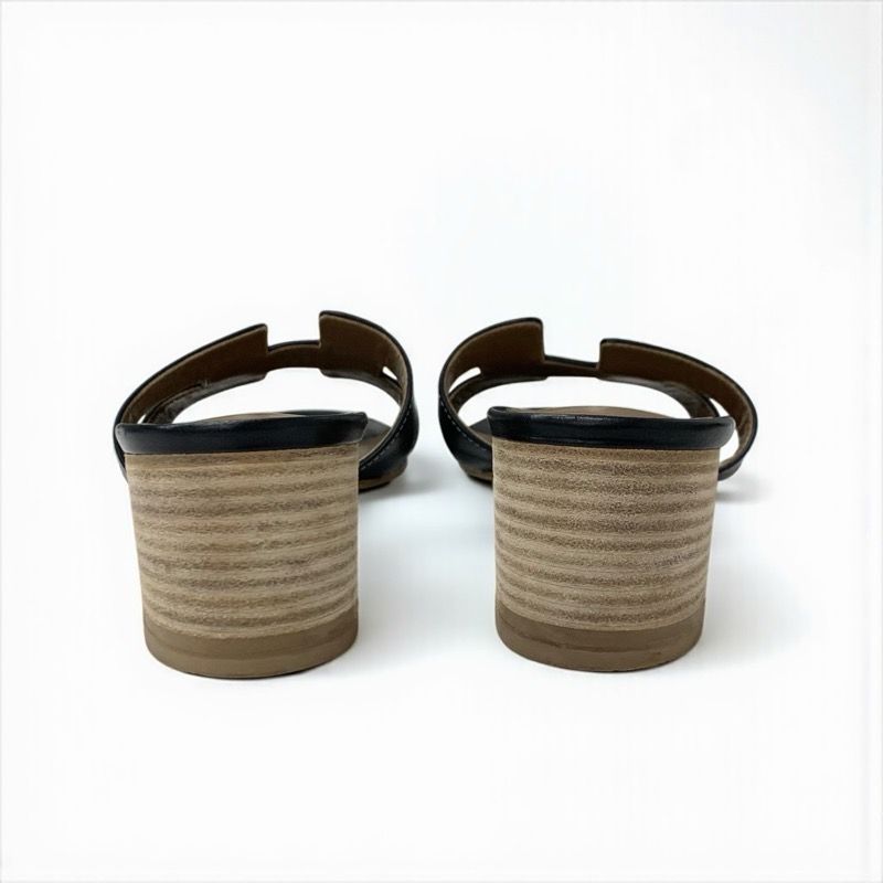 エルメス HERMES オアジス サンダル 靴 シューズ ブラック 黒 - メルカリ