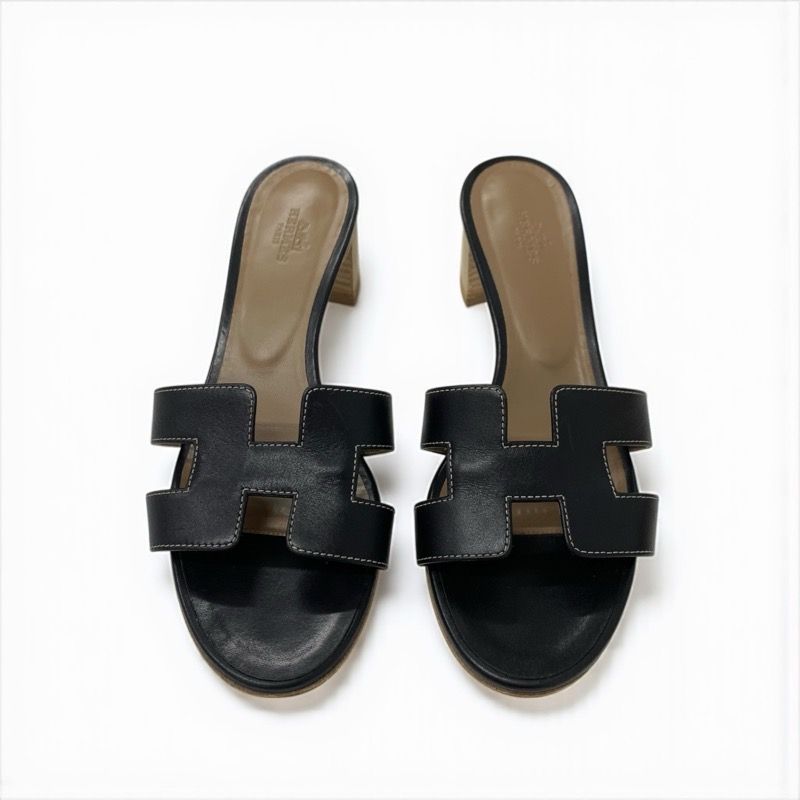 エルメス HERMES オアジス サンダル 靴 シューズ ブラック 黒 - メルカリ