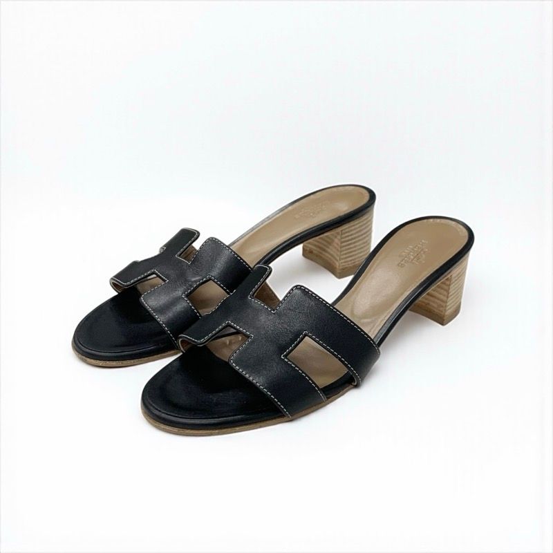 エルメス HERMES オアジス サンダル 靴 シューズ ブラック 黒 - メルカリ