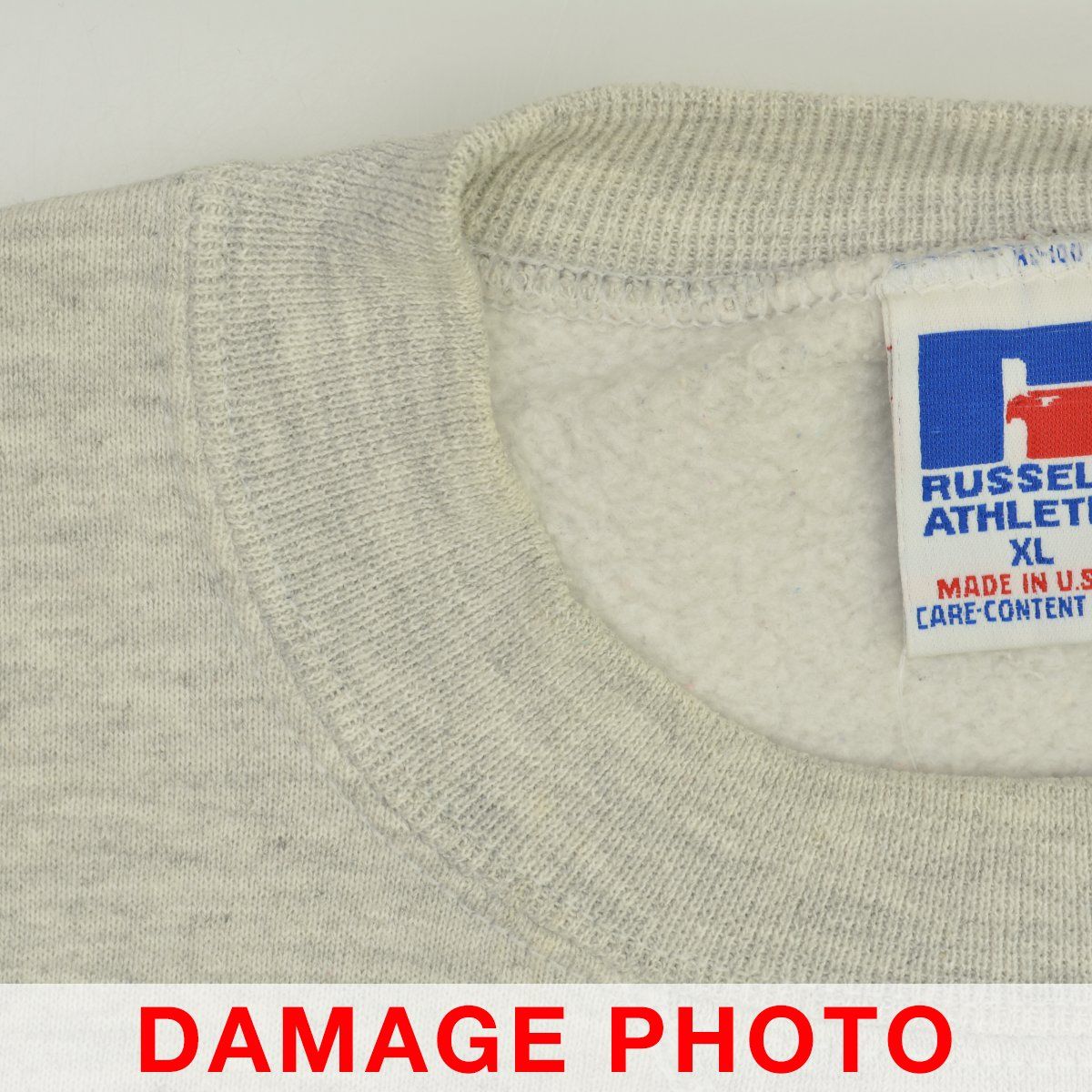 【RUSSELLATHLETIC】90s USA製 CHURUBUSCO MIDDLE SCHOOL カレッジロゴ長袖スウェット