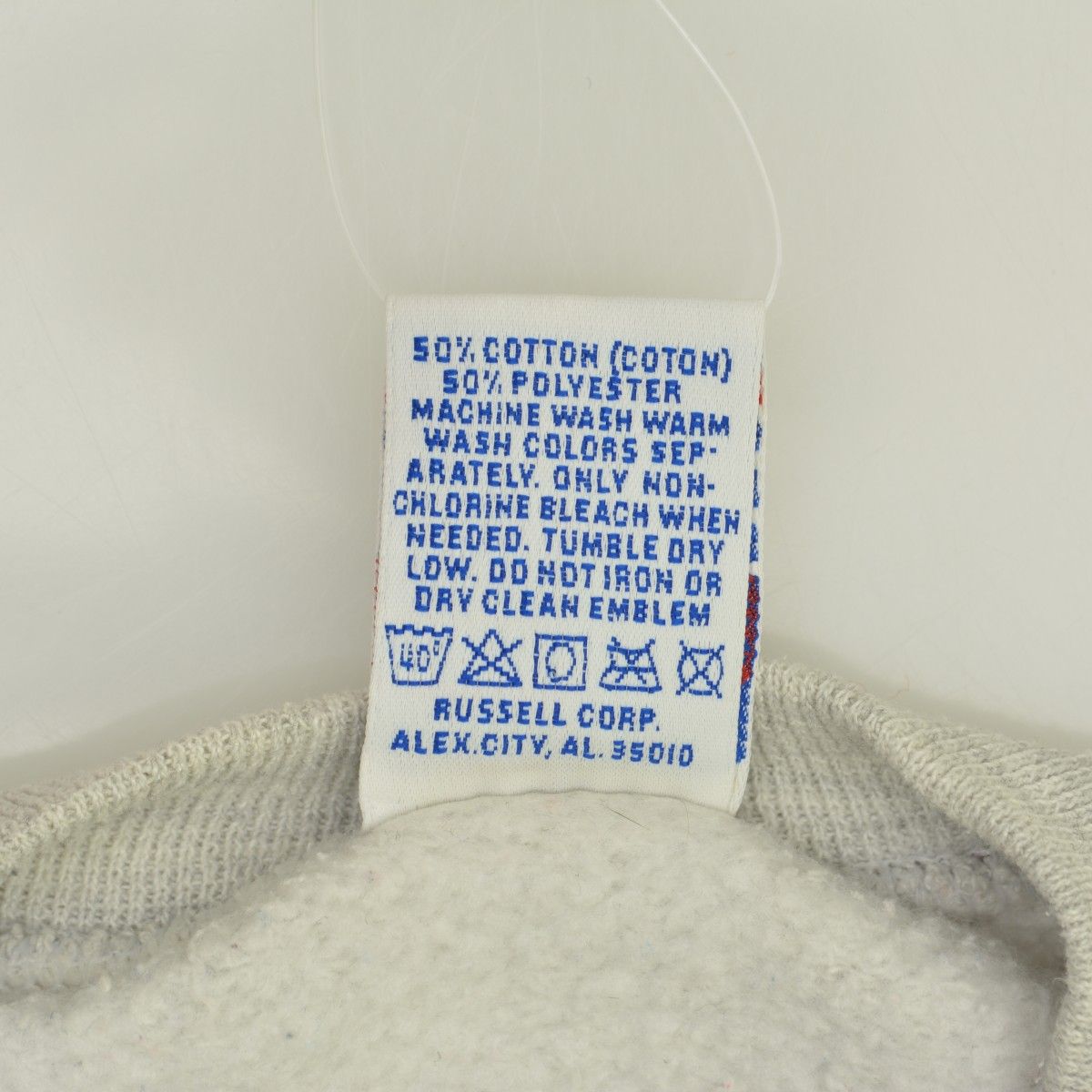 【RUSSELLATHLETIC】90s USA製 CHURUBUSCO MIDDLE SCHOOL カレッジロゴ長袖スウェット