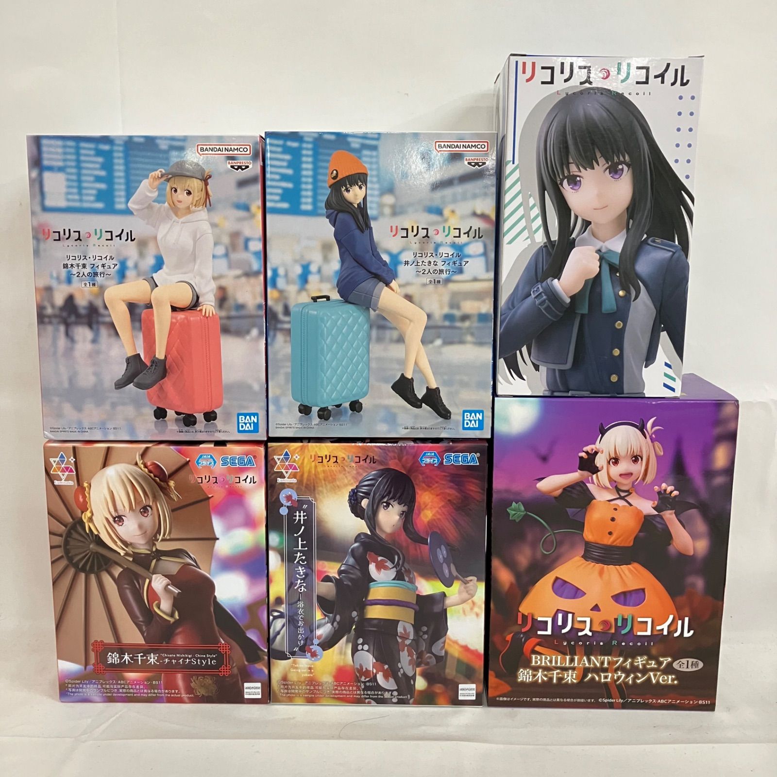 未開封 リコリスリコイル 井ノ上たきな 錦木千束 フィギュア 6個セット
