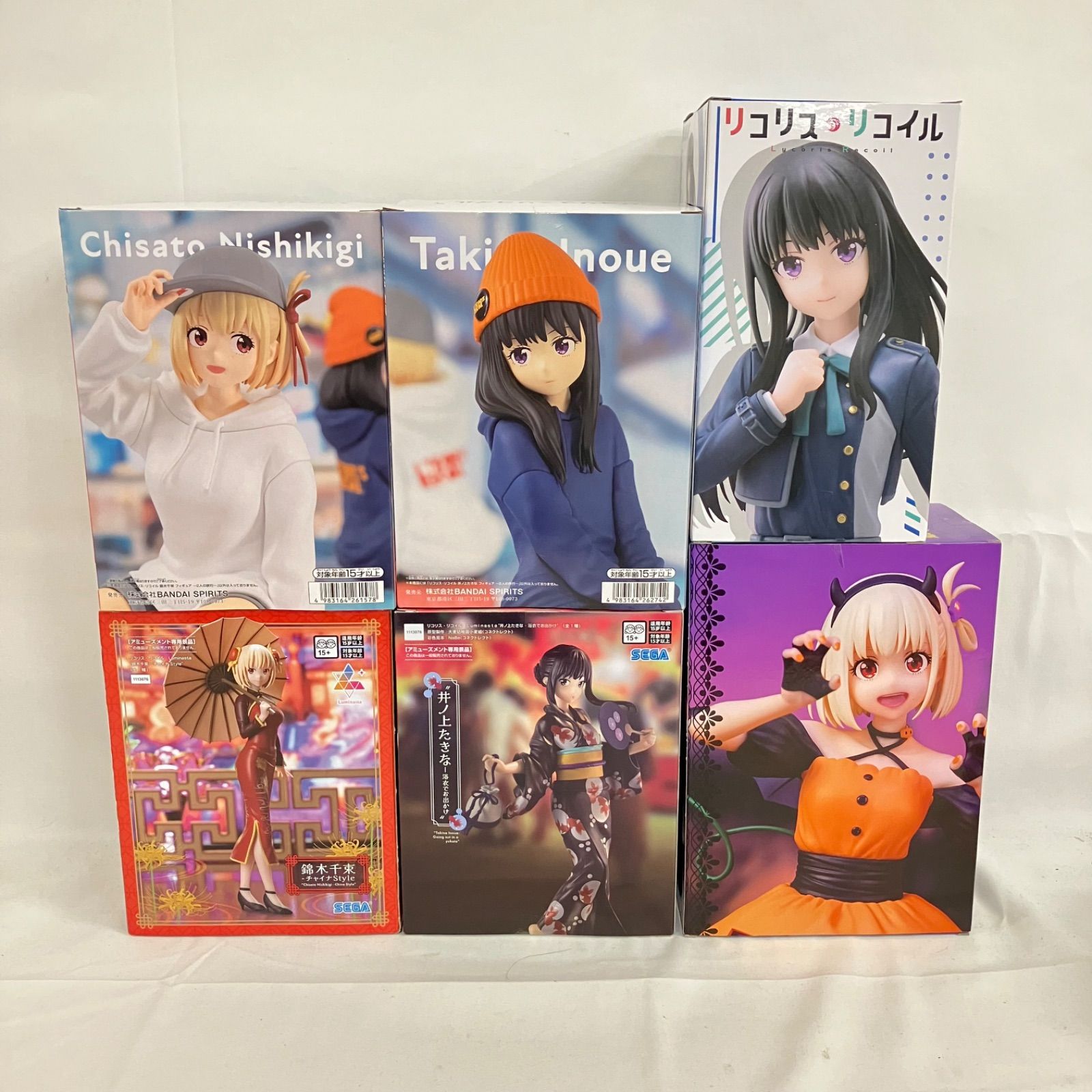 未開封 リコリスリコイル 井ノ上たきな 錦木千束 フィギュア 6個セット