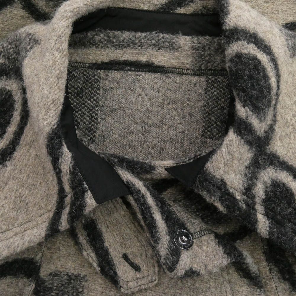 エイココンドウ eiko kondo ビッグカラー ロング ウール コート グレー