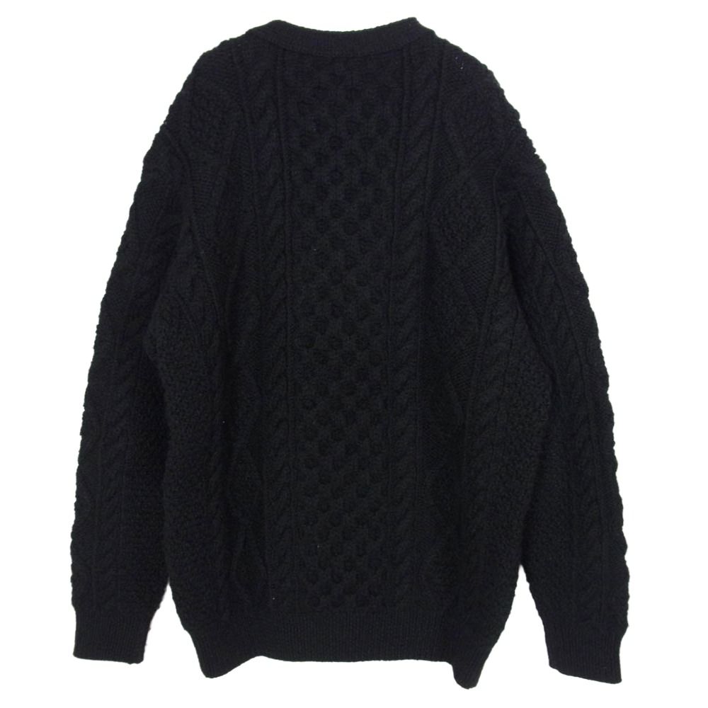 WACKO MARIA ワコマリア FISHERMANS ARAN CARDIGAN フィッシャーマン アラン ニット カーディガン ブラック系 S