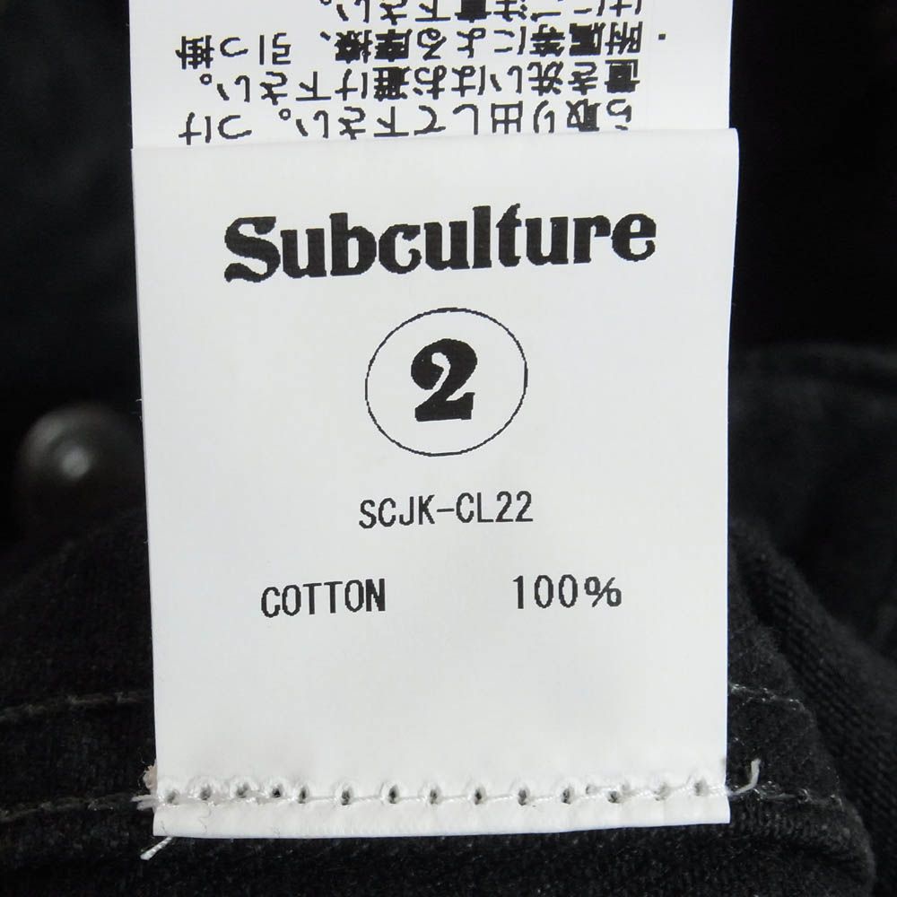 SUBCULTURE サブカルチャー SCJK-CL22 S0505 JACKET デニム ジャケット
