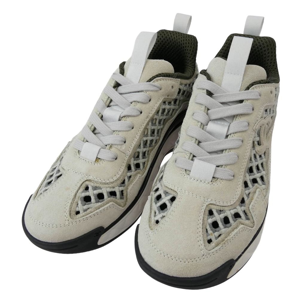 CHANEL シャネル G37126 マトラッセ スエードココマーク ローカット