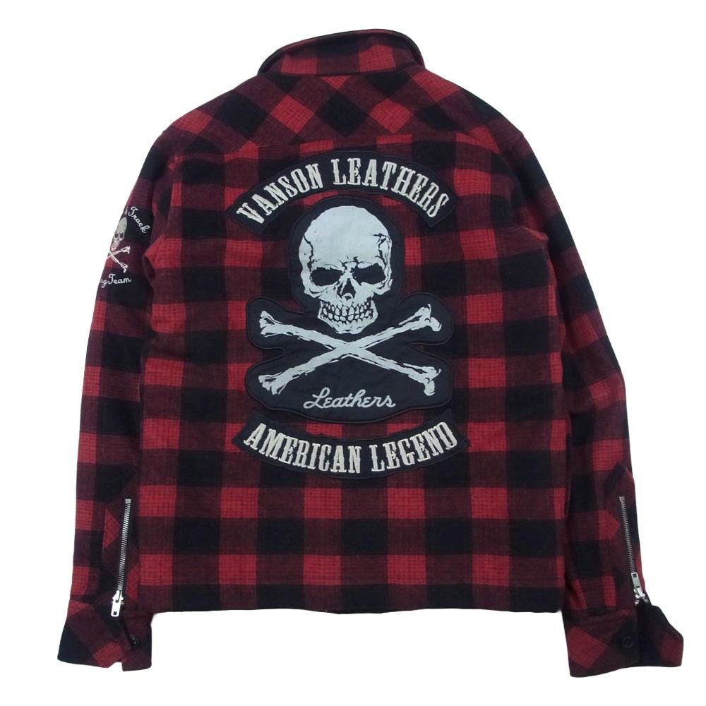 VANSON バンソン バック スカル バッファロー チェック ジャケット