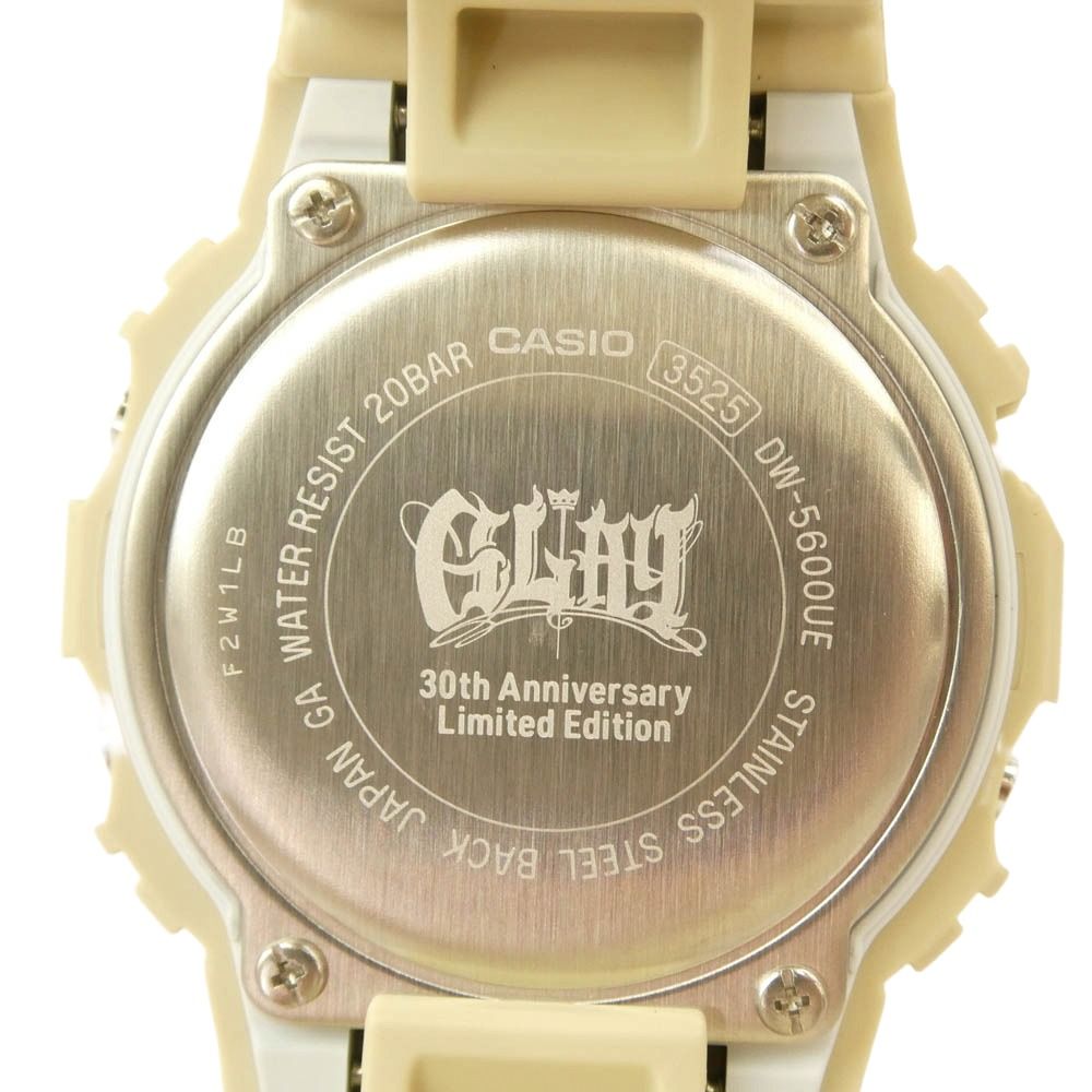 G SHOCK ジーショック GLAY 30 th Anniversary Limited Edition GLAYER DW 5600 グレイ 30周年アニバーサリー 腕時計 ライトベージュ系 上