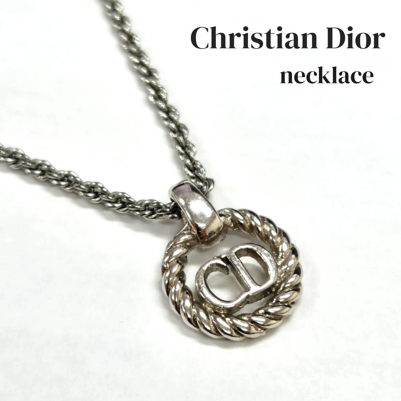 Christian Dior クリスチャンディオール ネックレス CDロゴ サークル
