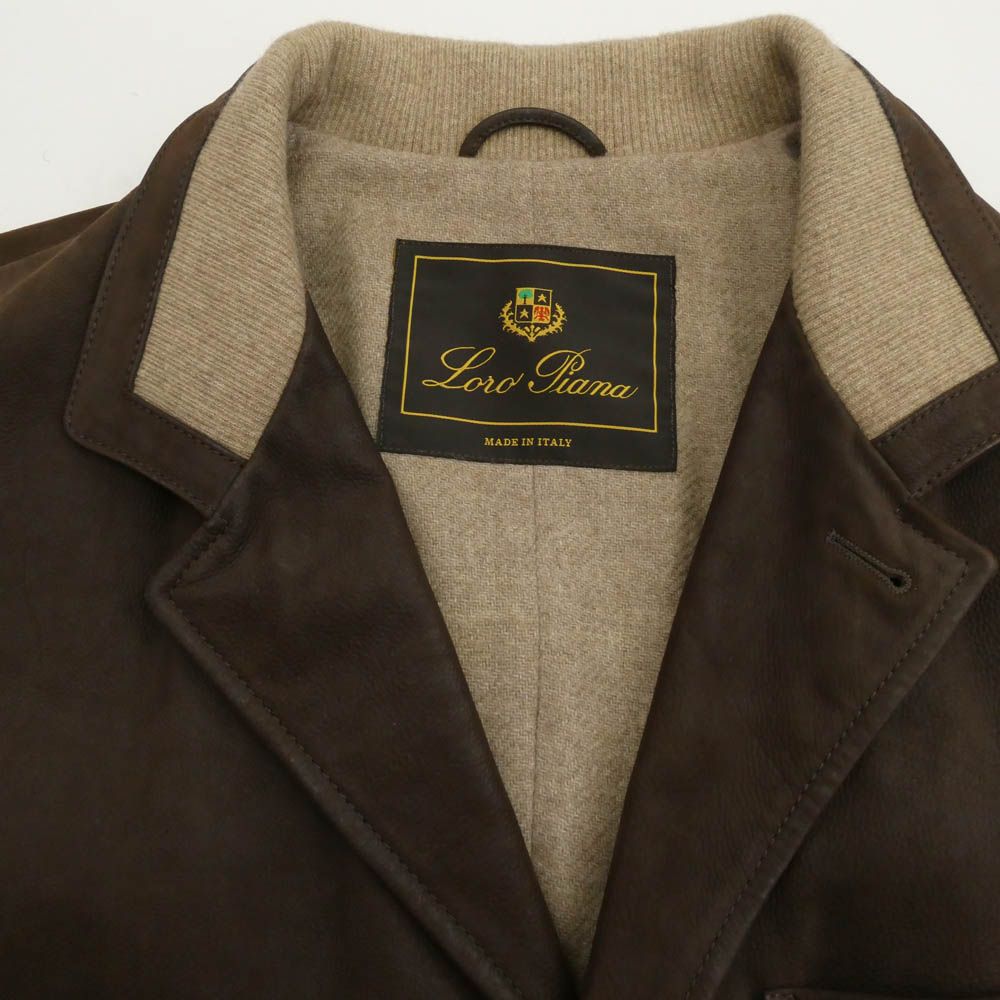 Loro Piana ロロピアーナ イタリア製 裏地カシミヤ カウレザー 3B