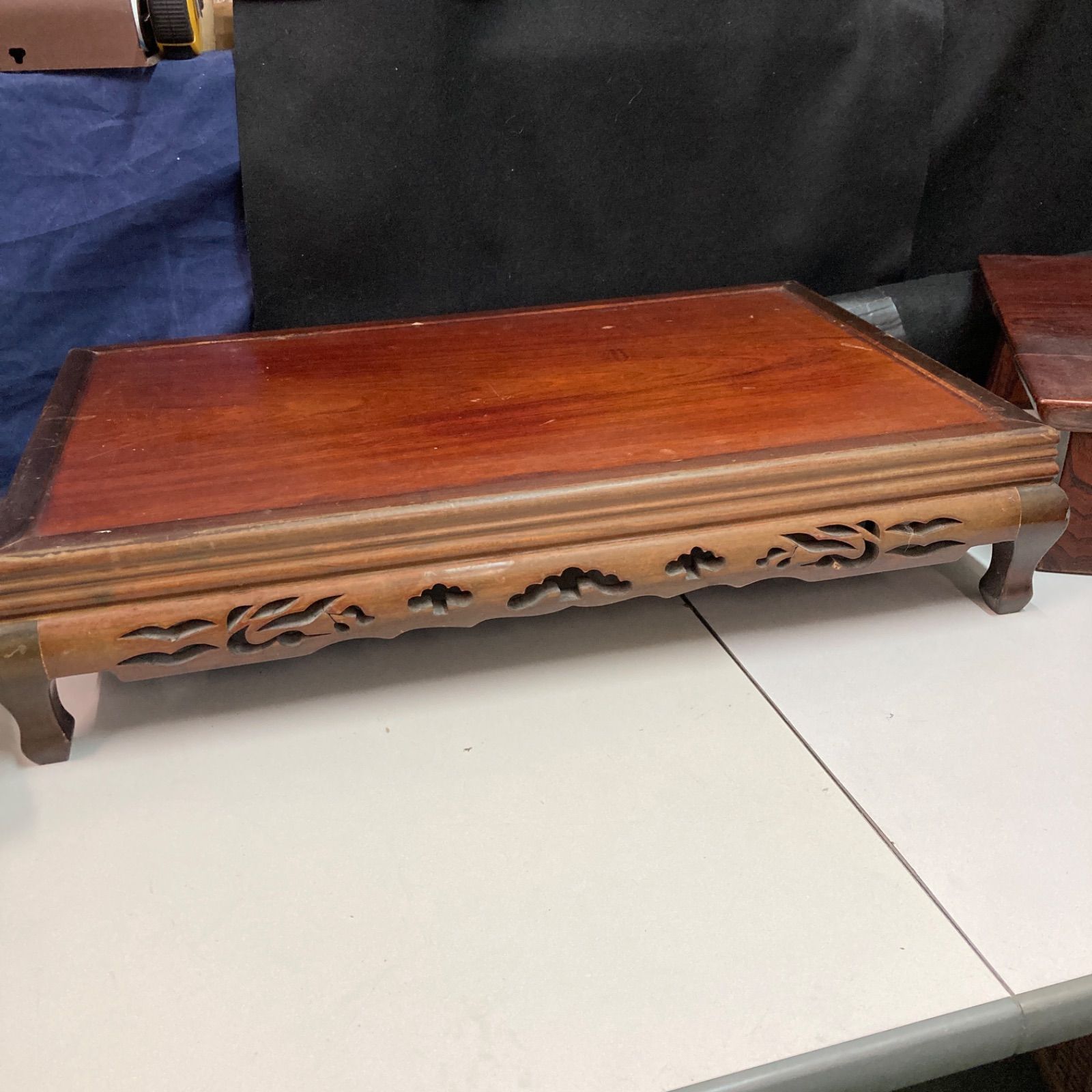 盆栽台 木製 花台 華台 花 華 幅約36cm〜60cm まとめて 花台 飾台 花台