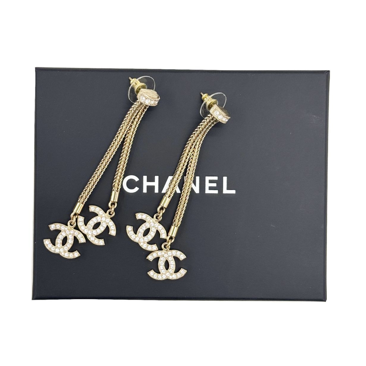 CHANEL シャネル ピアス B24K ココマーク ラインストーン レディース 