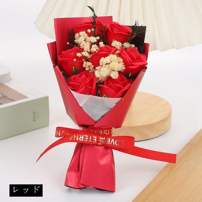 薔薇ソープフラワー ミニブーケ 母の日ギフト バラ花束 石鹸の花 枯れない花 ソープフラワー ミニブーケ 母の日プレゼント バラ ミニ花束 ソープ