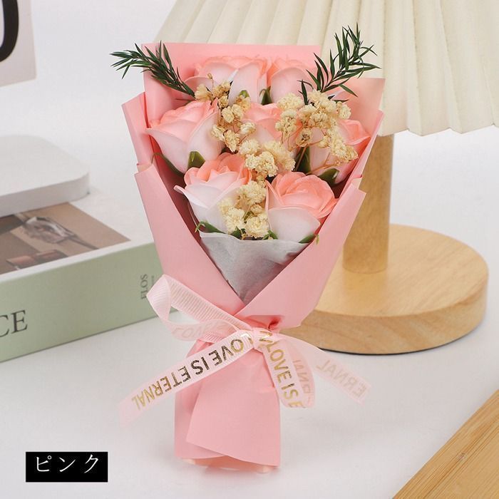 薔薇ソープフラワー ミニブーケ 母の日ギフト バラ花束 石鹸の花 枯れない花 ソープフラワー ミニブーケ 母の日プレゼント バラ ミニ花束 ソープ