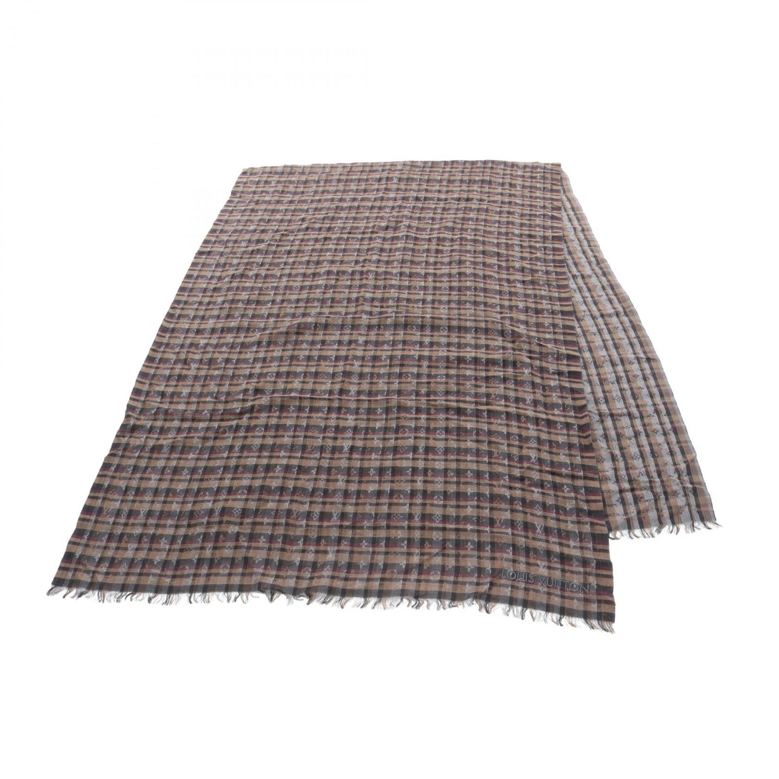 ルイ ヴィトン LOUIS VUITTON ストール モノグラム M 74964 ウール シルク レディース A