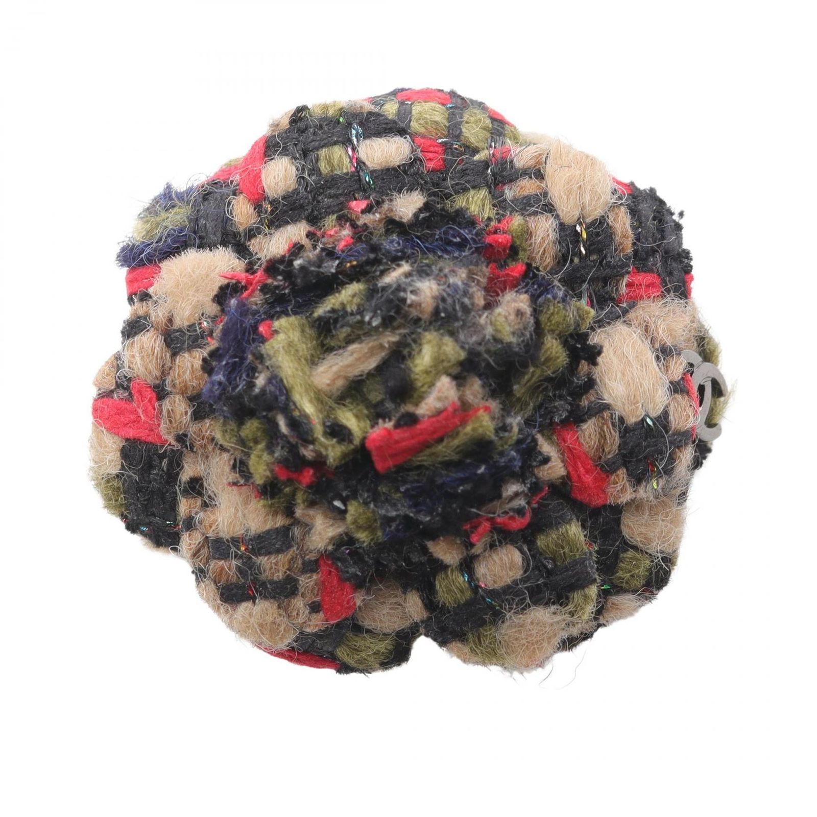 シャネル CHANEL ブローチ カメリア ココマーク ステンレススチール レディース A