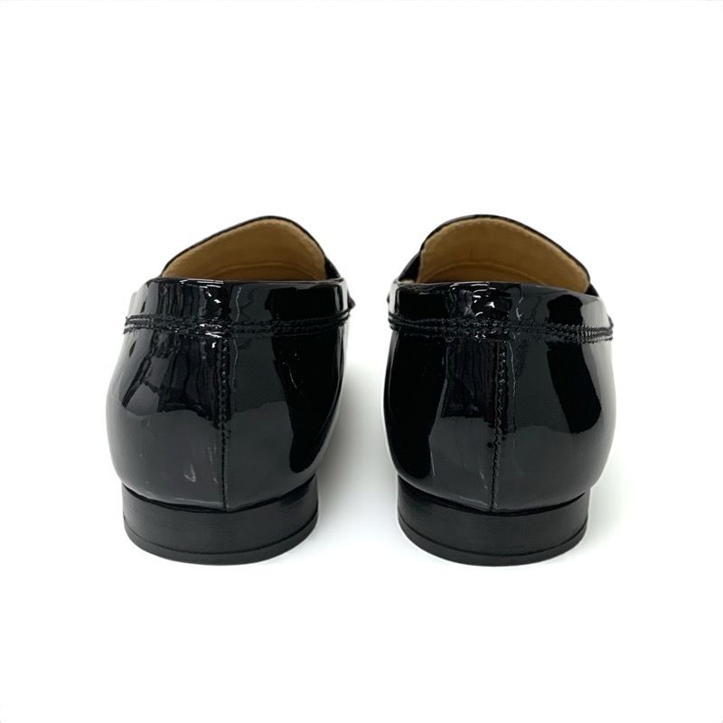 シャネル CHANEL ローファー 革靴 靴 シューズ エナメル ブラック 黒