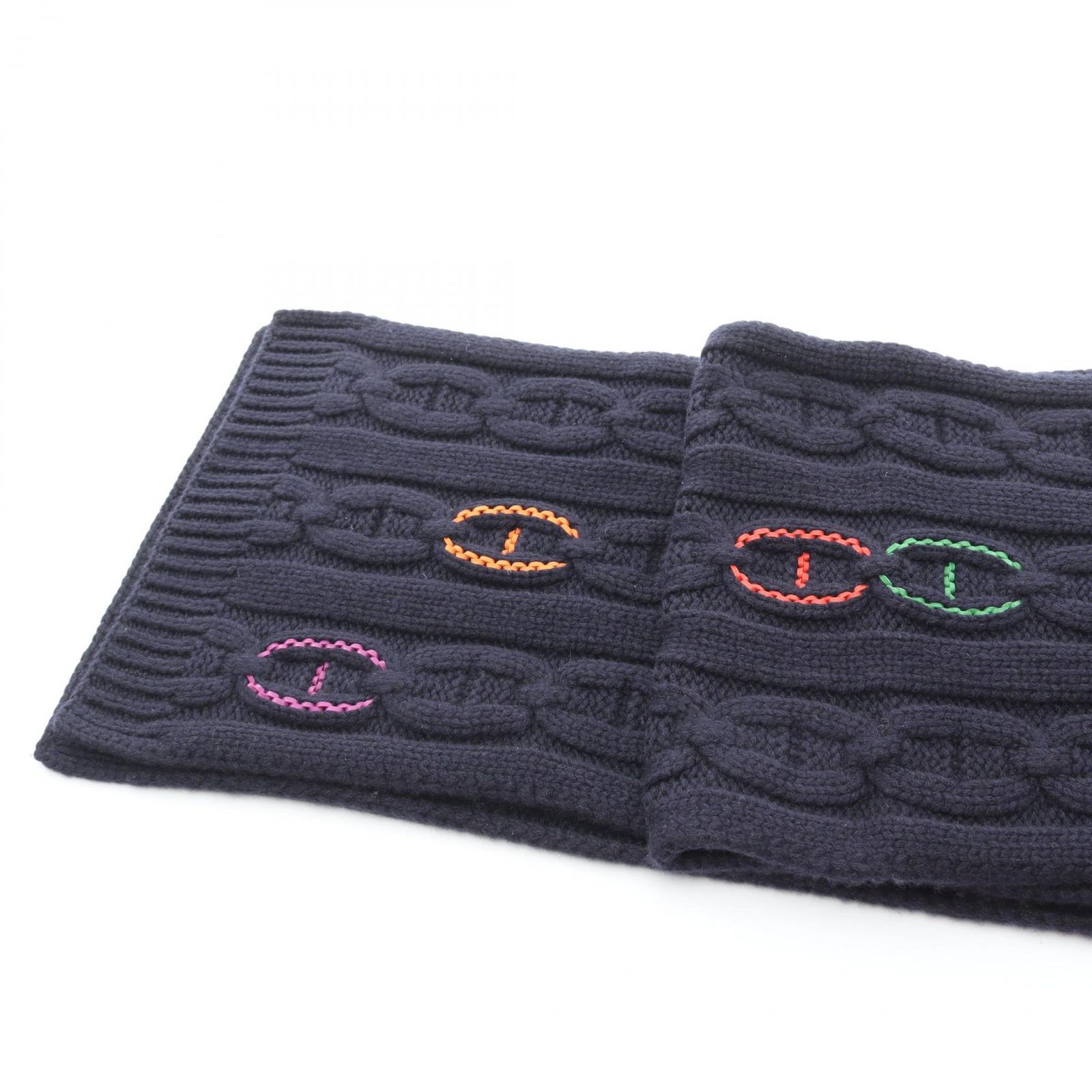 エルメス HERMES マフラー TRI MAILLON トリマイヨン シェーヌダンクル その他 ユニセックス A