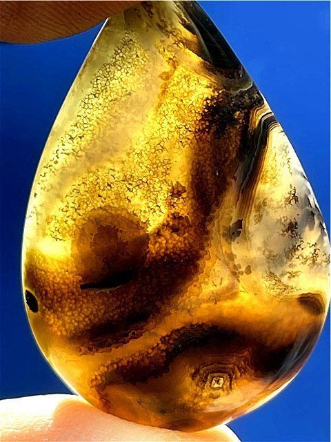 AAA級☆天然アゲート(メノウ 瑪瑙)ペンダント原石B88Y3/20Y28A - メルカリ