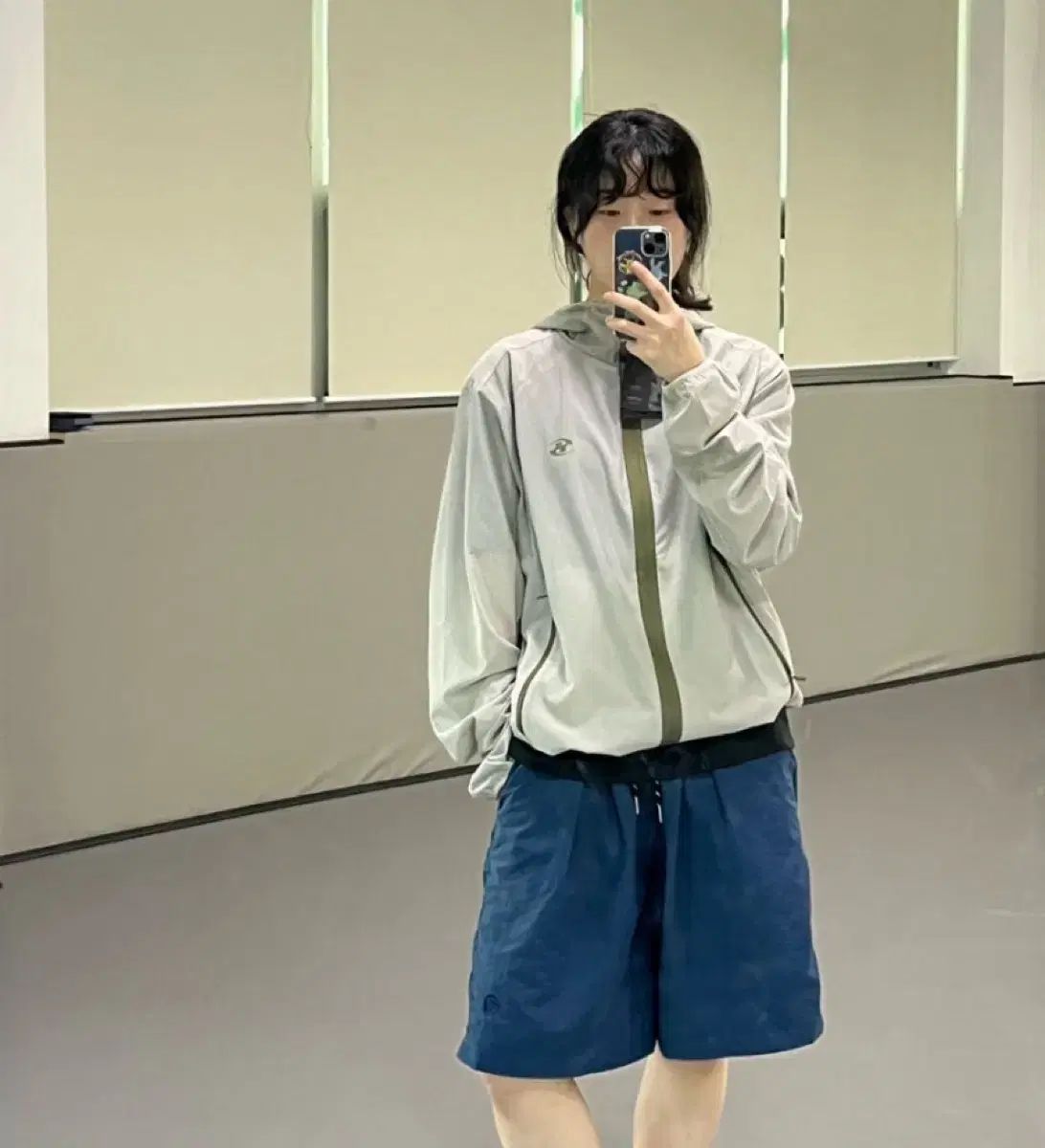 SAN GEAR サンサンギアー ジッパー メッシュ ジャケット グレー