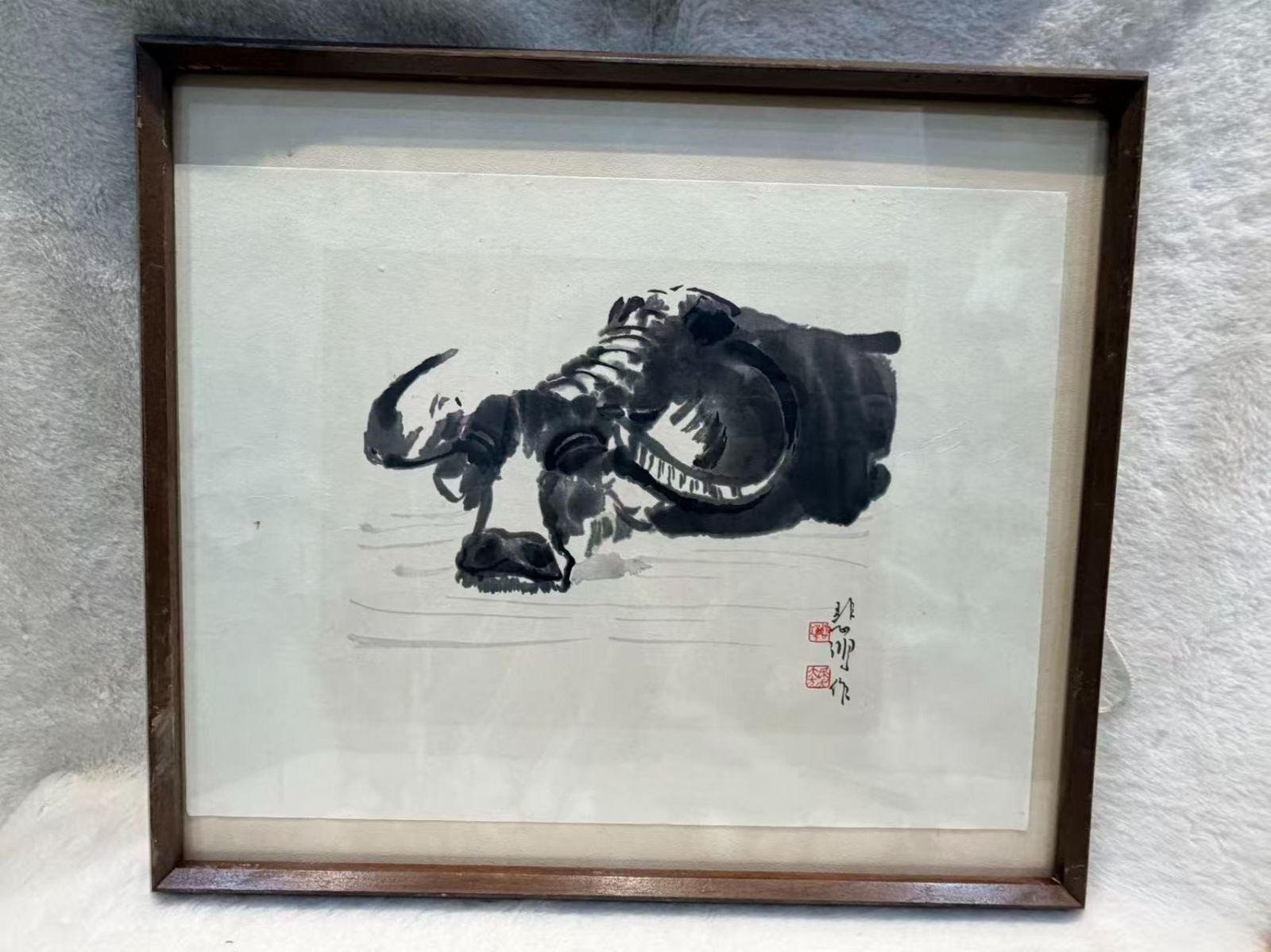 徐悲鴻 水牛図 ﻿水墨画 模写 - メルカリ