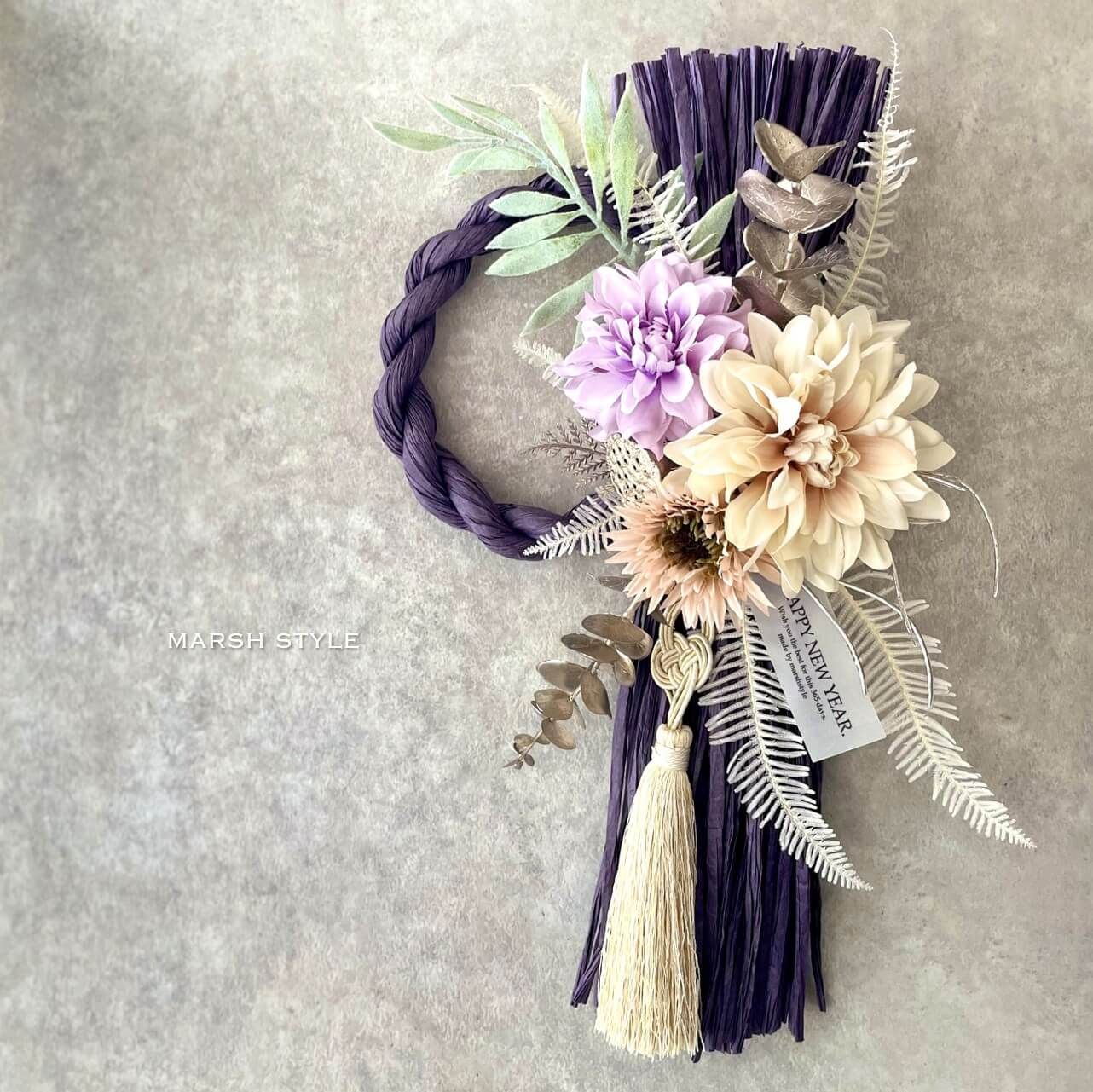 No.005 2026年迎春しめ縄 しめ縄リース しめ縄飾り・お正月飾り