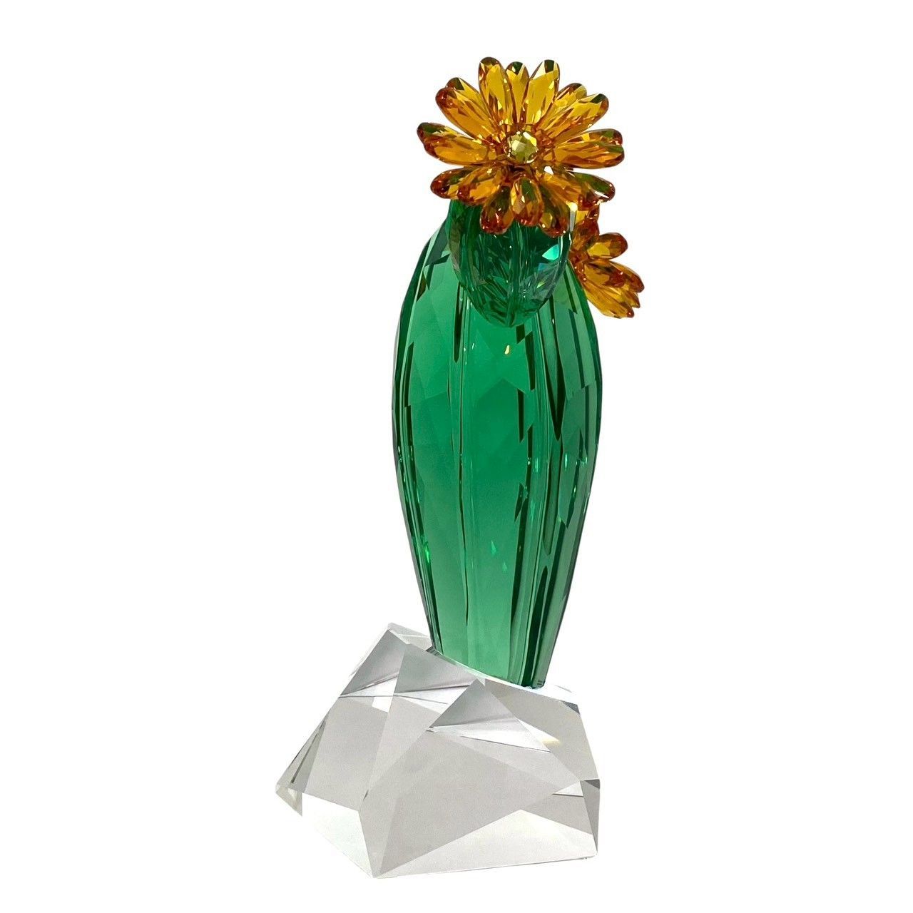 SWAROVSKI】クリスタル フラワー ゴールデン イエロー サボテン