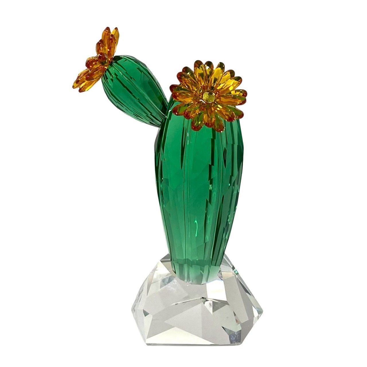SWAROVSKI】クリスタル フラワー ゴールデン イエロー サボテン