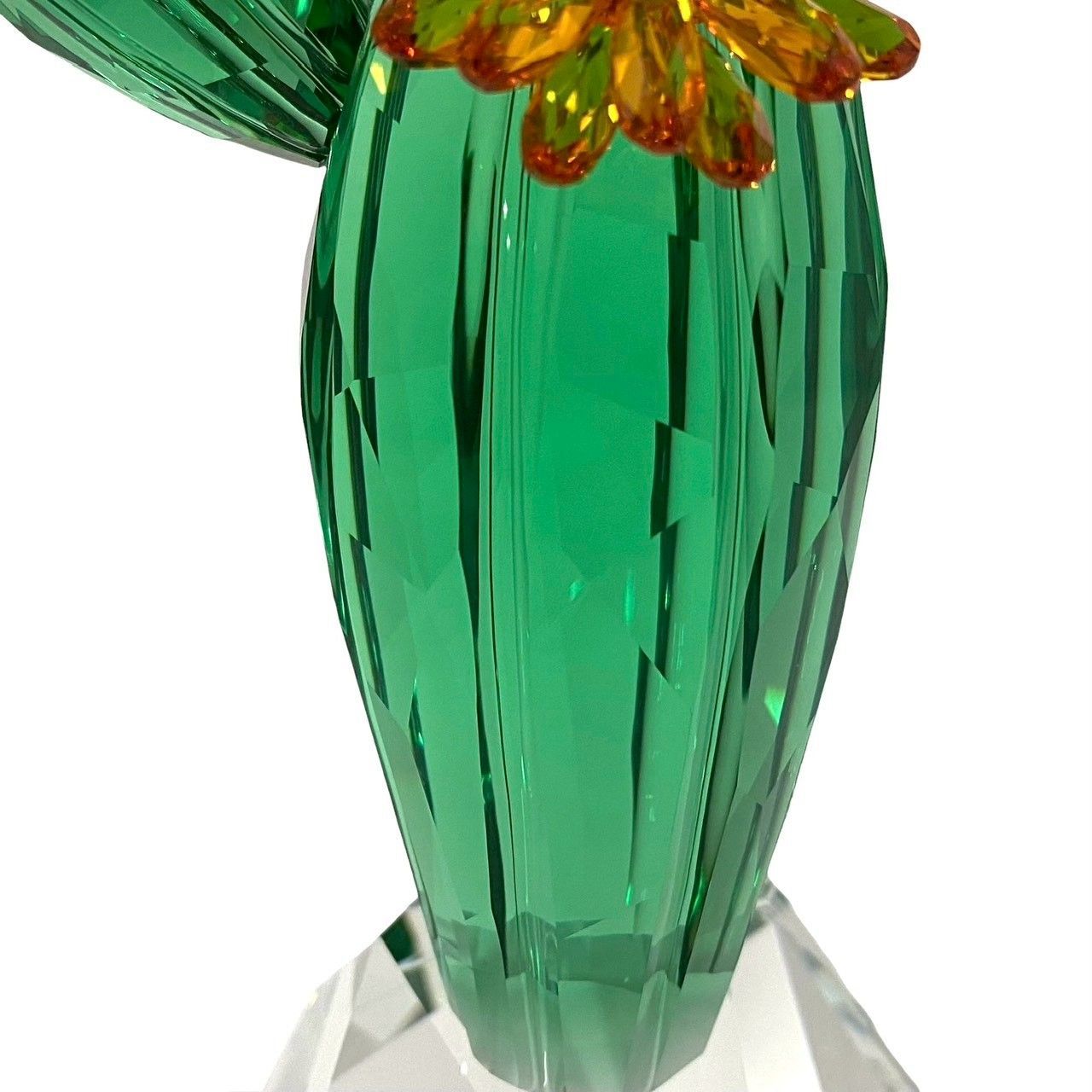 SWAROVSKI】クリスタル フラワー ゴールデン イエロー サボテン