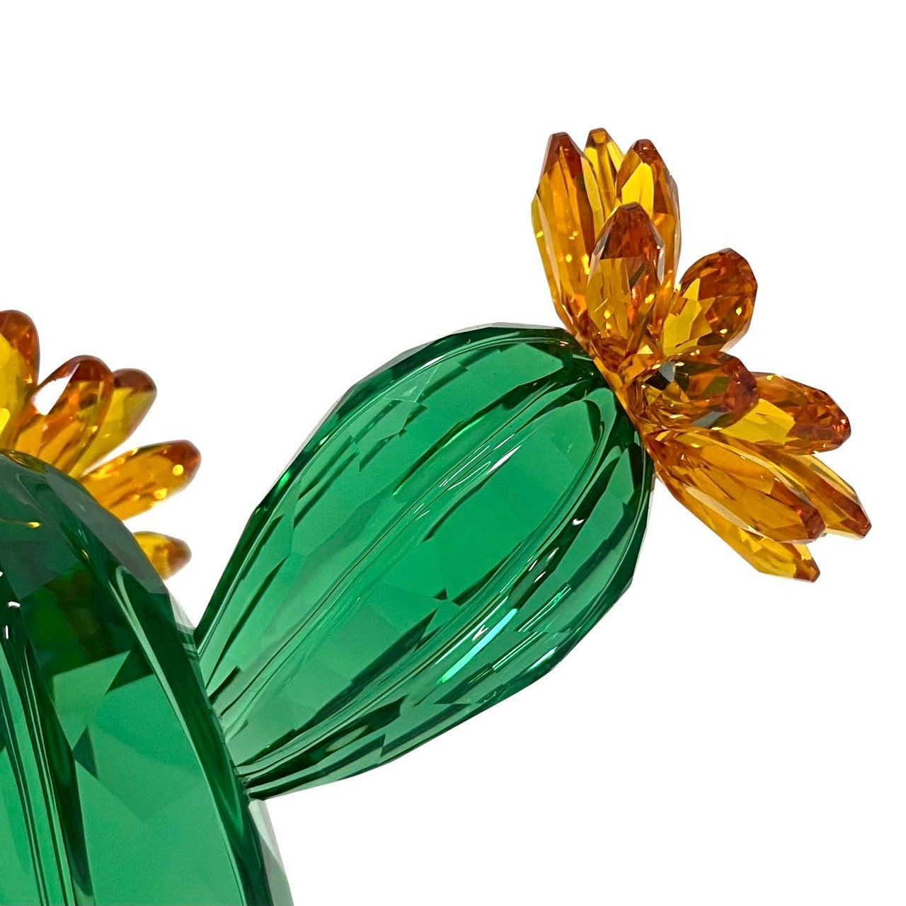 SWAROVSKI】クリスタル フラワー ゴールデン イエロー サボテン