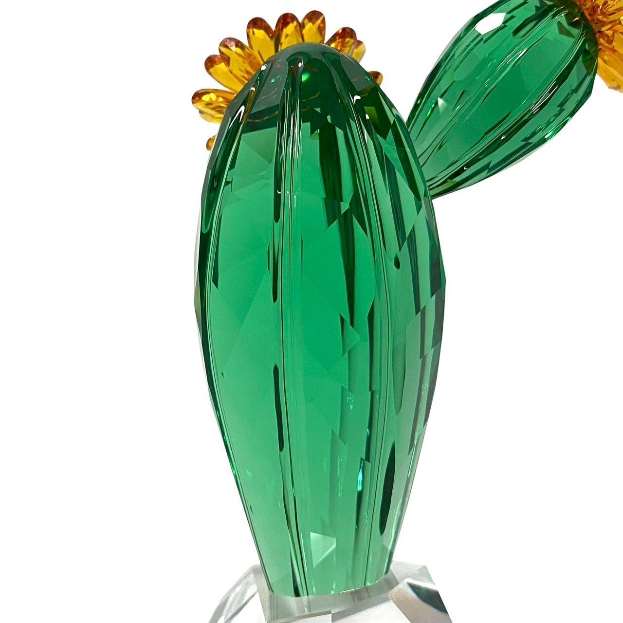 SWAROVSKI】クリスタル フラワー ゴールデン イエロー サボテン