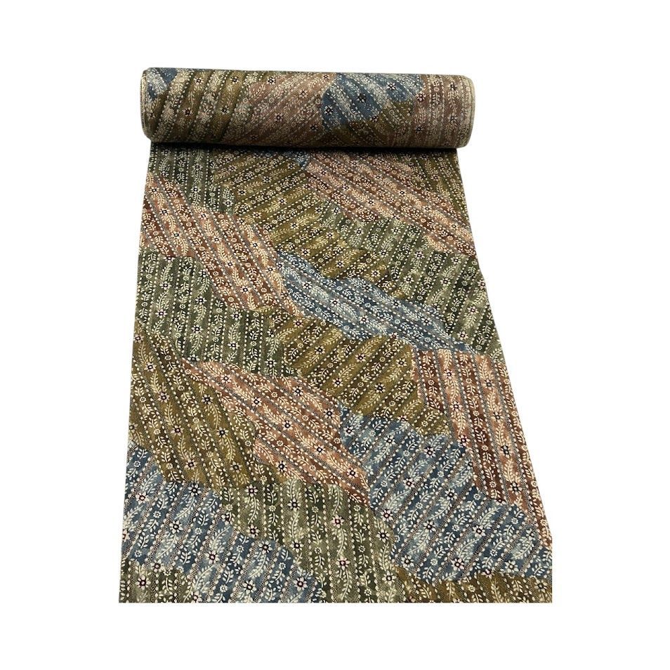 小紋 更紗 251204-4 正絹 反物 高級品 仕立て上がり価格 裏地正絹 胴裏