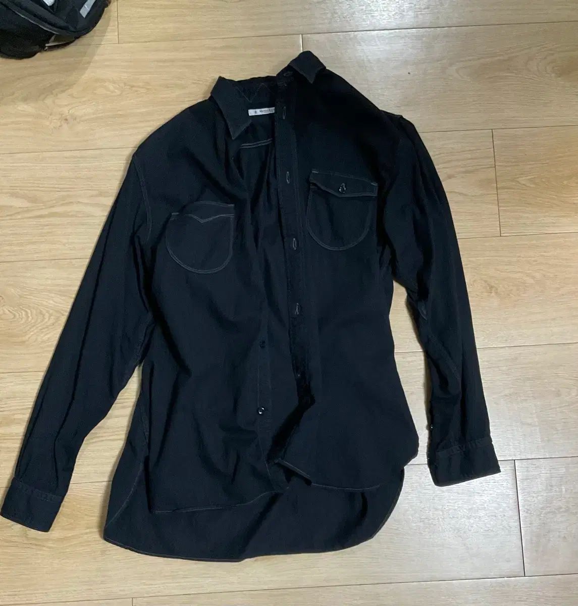 麻Tアンドサンズ マッド ウォーク シャツ チャコール