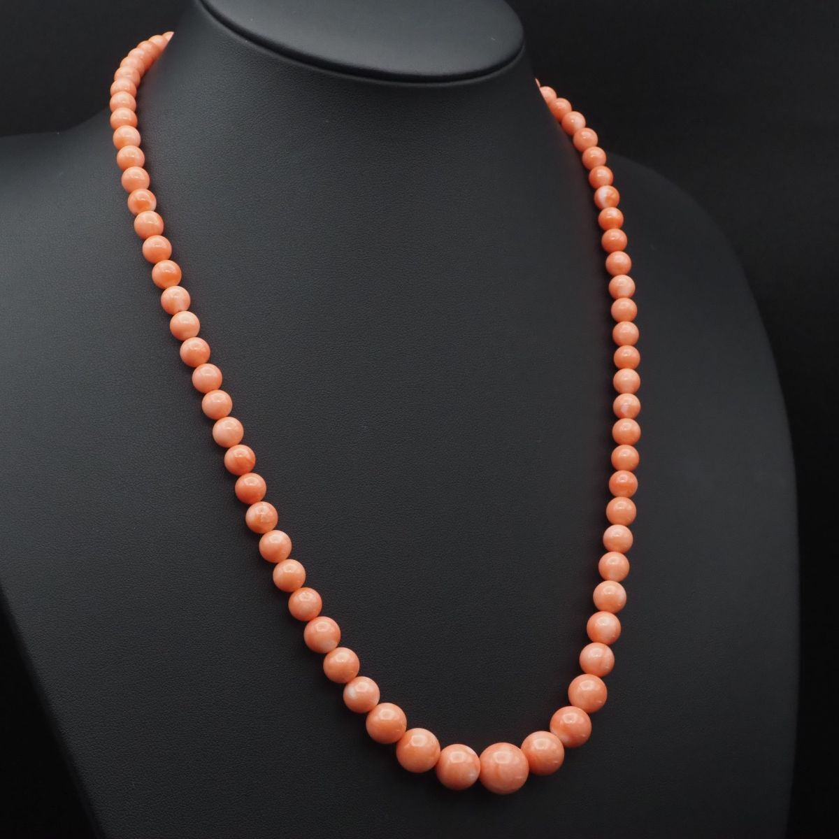 J499 珊瑚 サンゴ SILVER刻印 ネックレス デザイン シルバー 3月誕生石