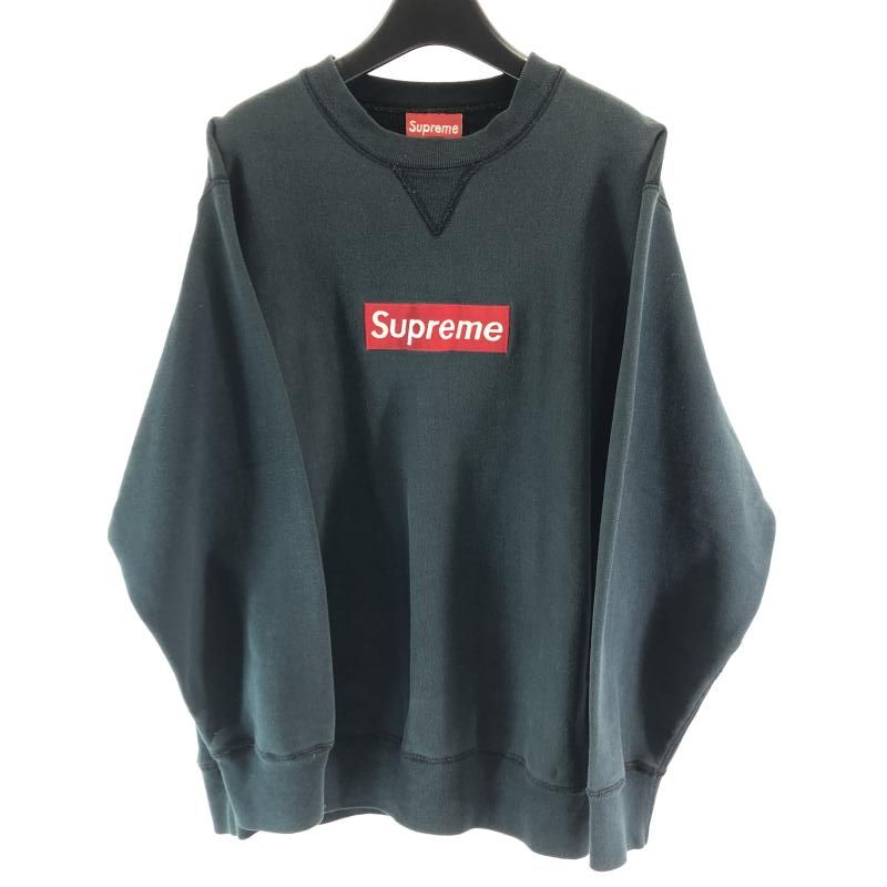 90 s Supreme Box Logo Crewneck サイズL ブラック 色褪せ シュプリーム 17