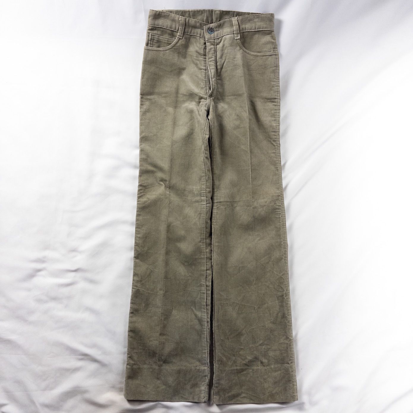 70 80 s C 17 ECLAIR Zip Wide Straight Corduroy Pants from France