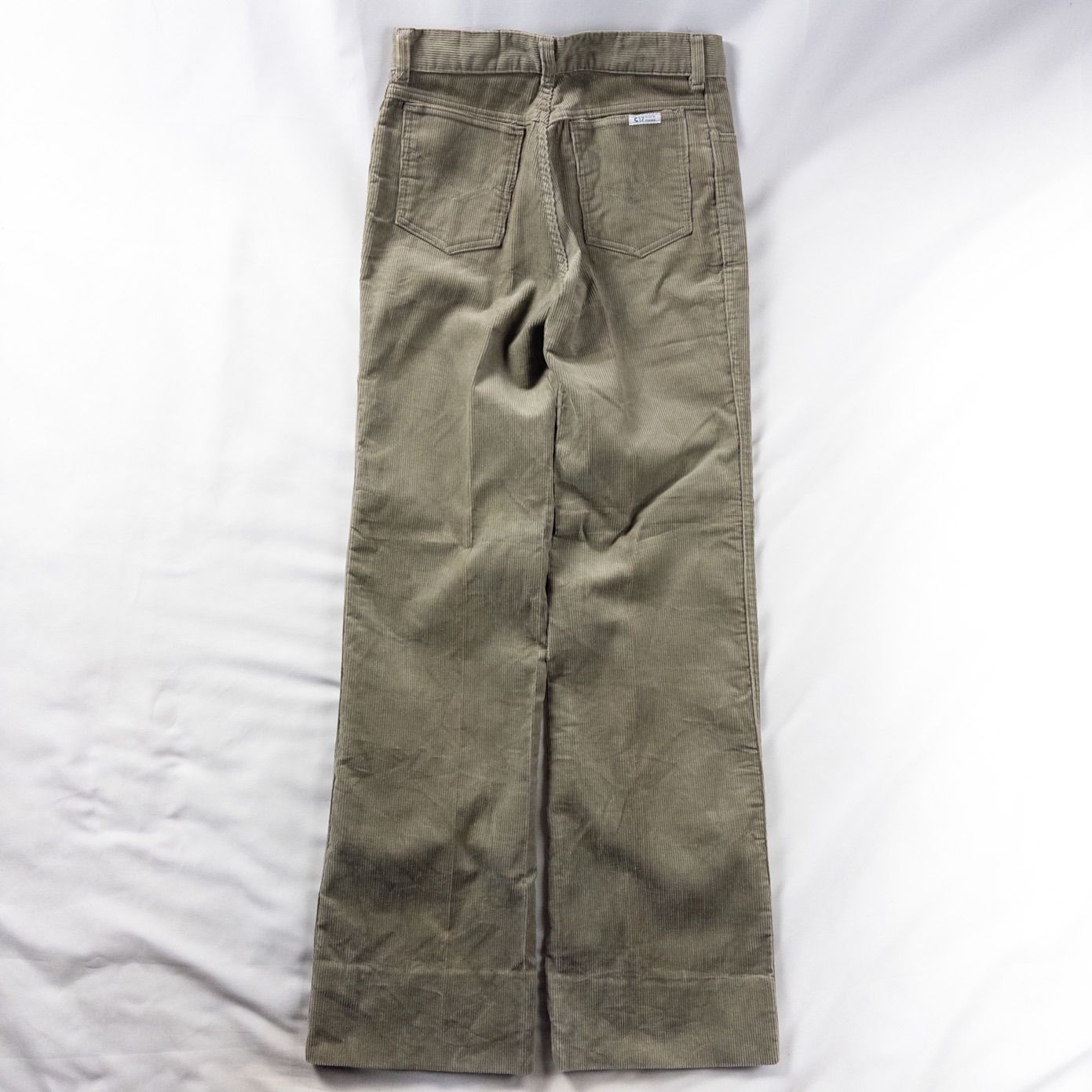 70-80 s C 17 ECLAIR Zip Wide Straight Corduroy Pants from France