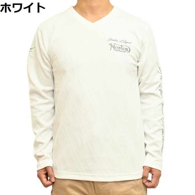 ノートン Norton 服 アパレル 261N1105 長袖Tシャツ 幾何学ジャガード