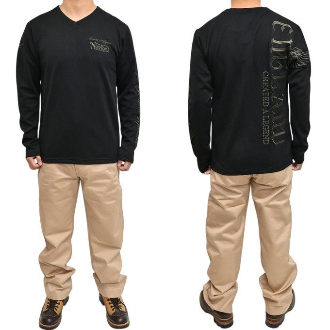 ノートン Norton 服 アパレル 261N1105 長袖Tシャツ 幾何学ジャガード