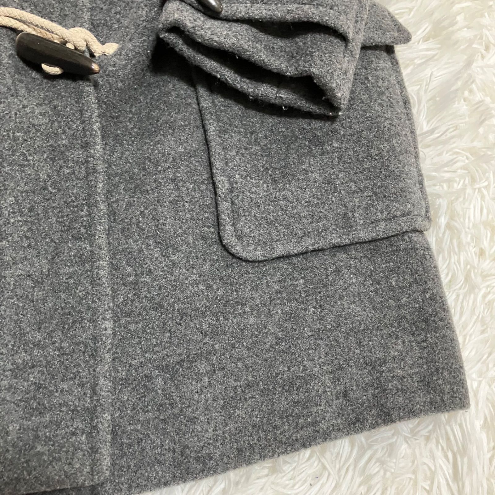  バーバリー ダッフルコート グレー ウールコート コート